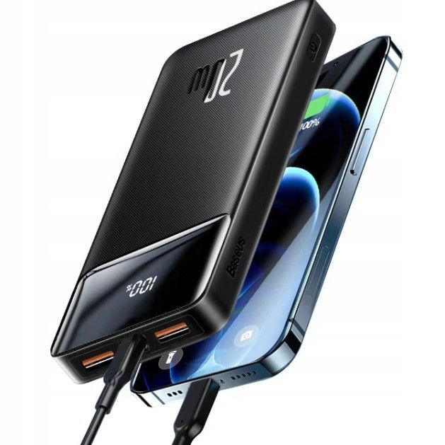 Baseus 10000 mAh 3xUSB USB-C QC PD 20Вт швидка зарядка