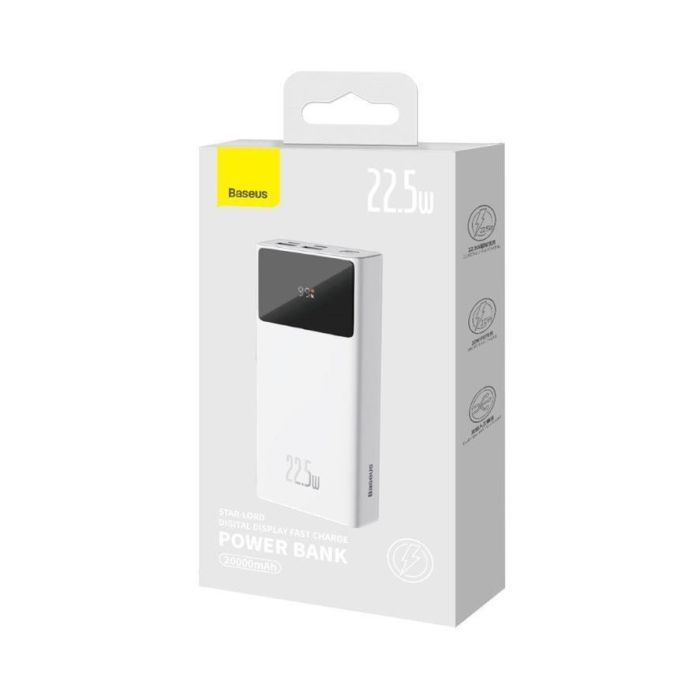 Baseus Star Lord Display 22.5W 20000 mAh White (PPXJ060002)