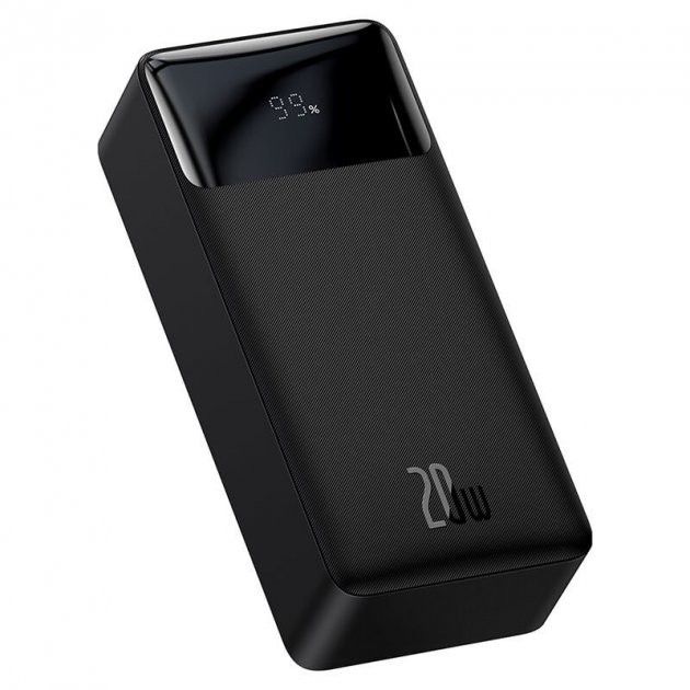 Baseus Bipow Digital Display 30000 mAh 20W 3A 2-USB/1-Type-C Чорний