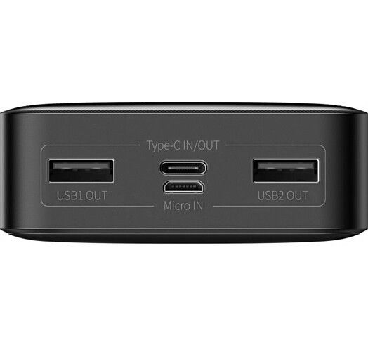 Павербанк Baseus Bipow Digital Display 20000 mAh 15W 3A 2USB/1Type-C. QC Чорний