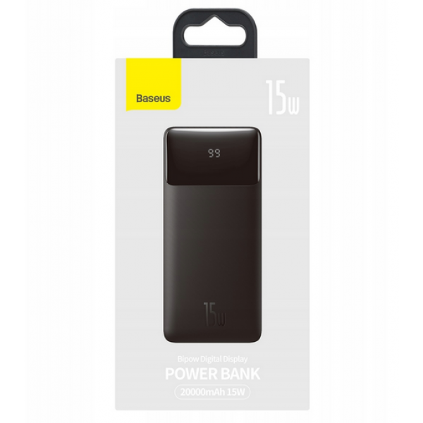 Baseus  Bipow 20000 mAh 15W Quick Charge Черный