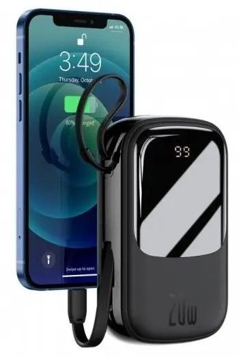 Baseus Qpow Digital Display Quick Charging 20W 20000 mAh Black з підтримкою швидкого заряджання QC3.0 PD