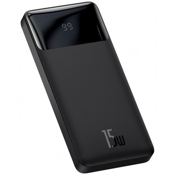 Портативна батарея Baseus Bipow Digital 10000 mah 15W Black