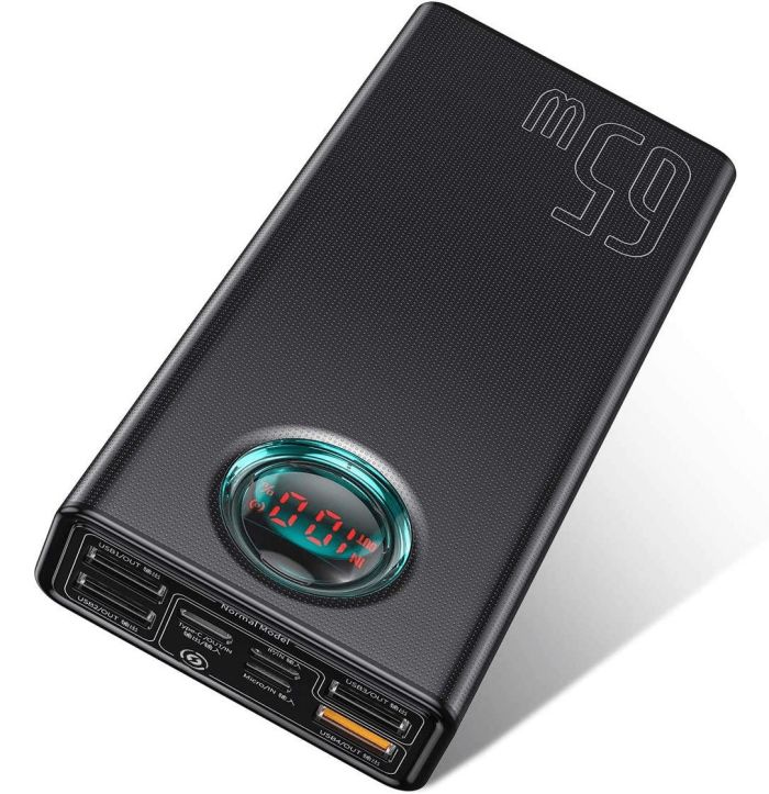 Baseus Amblight Digital Display Quick Charge 30000 mAh 65W Black (PPLG-A01)