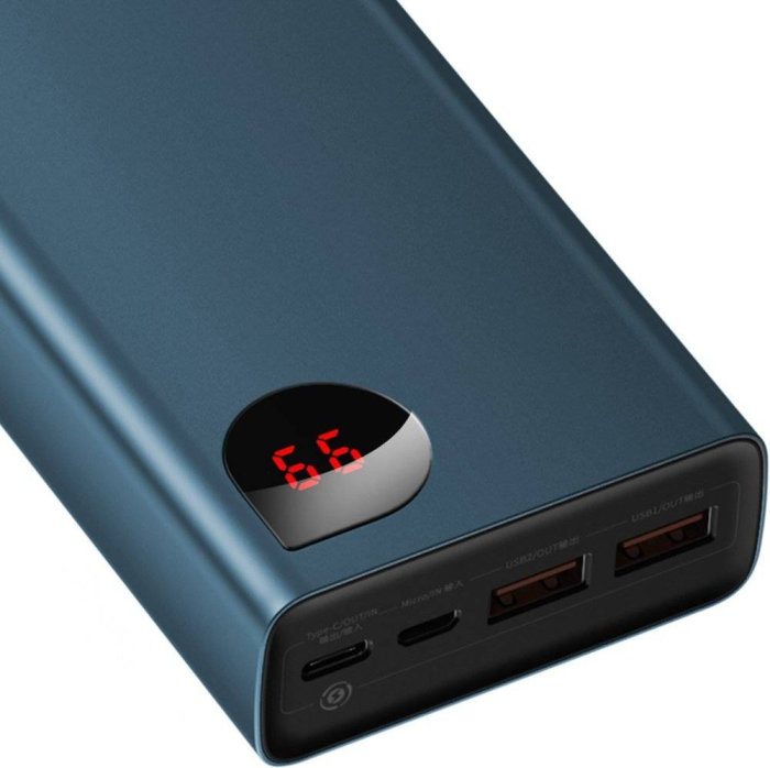 Baseus Adaman Metal Digital Display 20000 mAh 65W, Black (PPIMDA-D01)