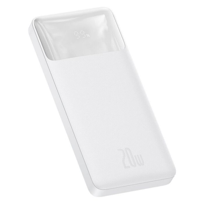 Power Bank Baseus Bipow Digital Display (PPDML-L02) White, 10000 mAh, QC3.0/PD/SCP, 20W, LED display, Box
