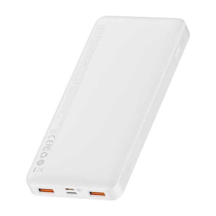 Power Bank Baseus Bipow Digital Display (PPDML-L02) White, 10000 mAh, QC3.0/PD/SCP, 20W, LED display, Box