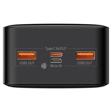 Повербанк Baseus Bipow Digital display 20W 30000mAh Black