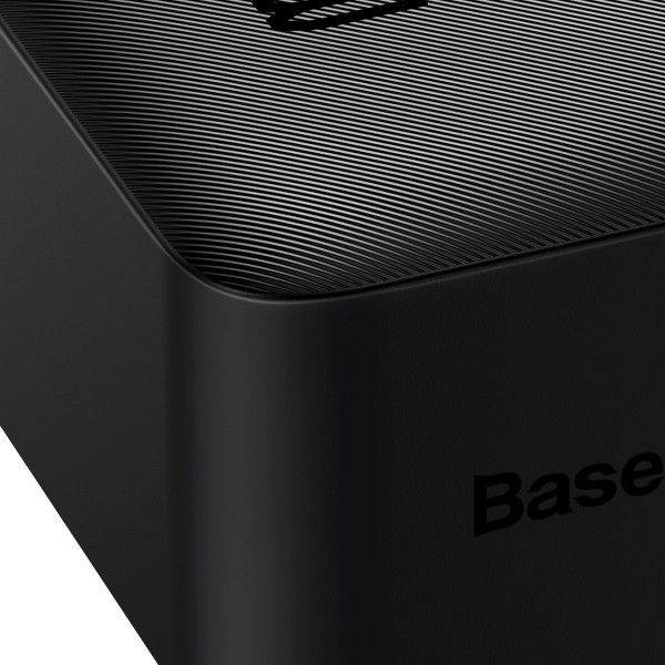 Baseus Bipow Digital Display 30000 mAh 15W 3A 2USB + Type-C Чорний