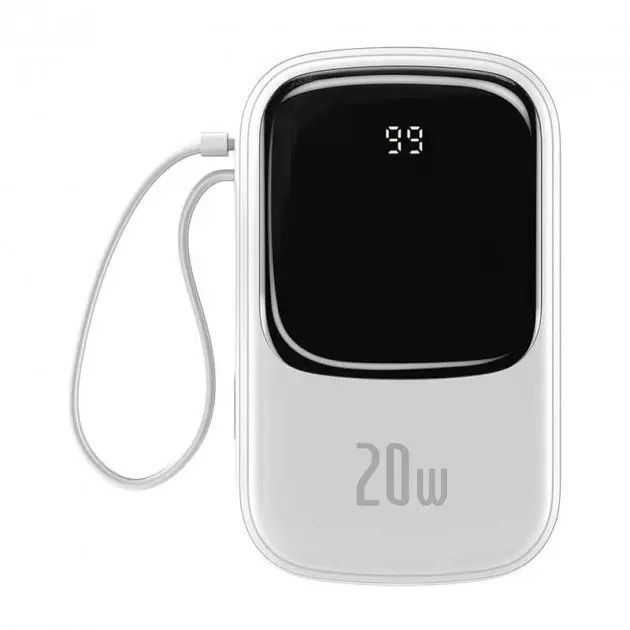 Baseus  20000 mAh 20W Q Pow Quick Charge + кабель Lightning для iPhone/iPad/Samsung/Xiaomi/Huawei