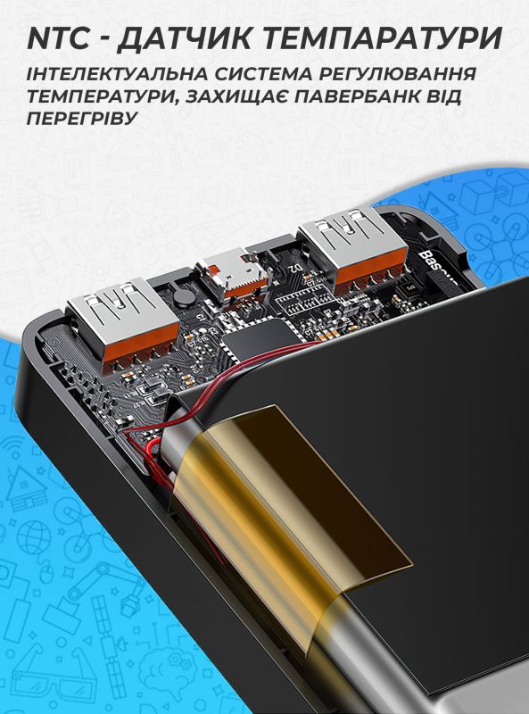 Baseus 30000 mAh 20WPPDML-QC022 Plus8554Белый 63725