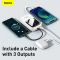 Baseus 20000 mAh 20W с быстрой зарядкойQ Pow Quick Charge Портативный + кабель Lightning для iPhone/iPad/Samsung//Huawei Белый
