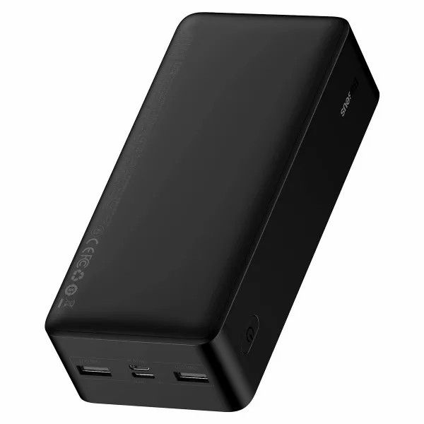 Baseus Bipow 15W 30000 mAh, 2xUSB, USB-C Black