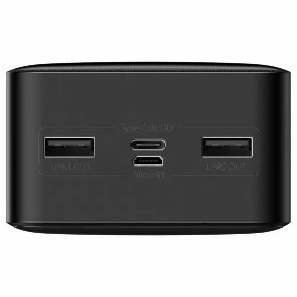 Baseus Bipow 15W 30000 mAh, 2xUSB, USB-C Black