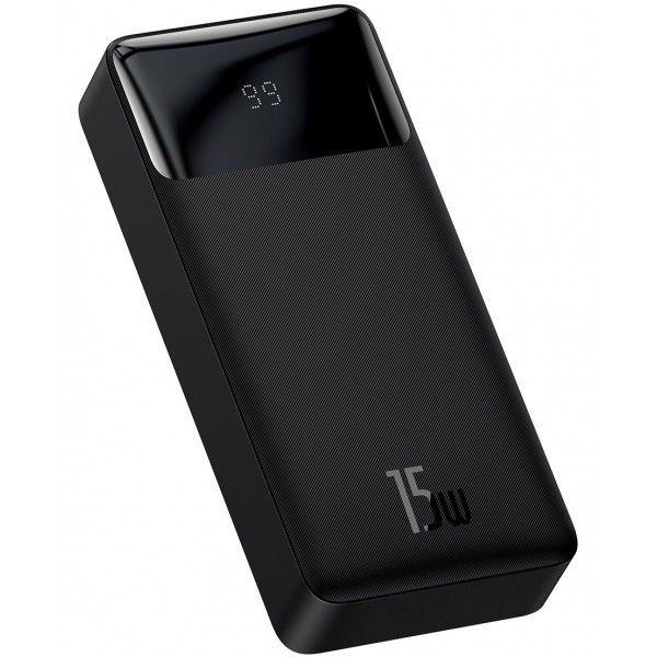 Портативний зарядний павербанк Baseus Bipow Digital Display 20000mAh на 15 W, LED-дисплей + кабель micro USB