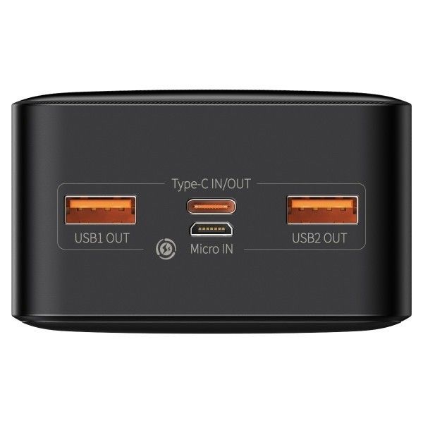 Baseus Digital display 30000 mAh на 20 W з LED-дисплеєм + кабель в комплекті Чорний