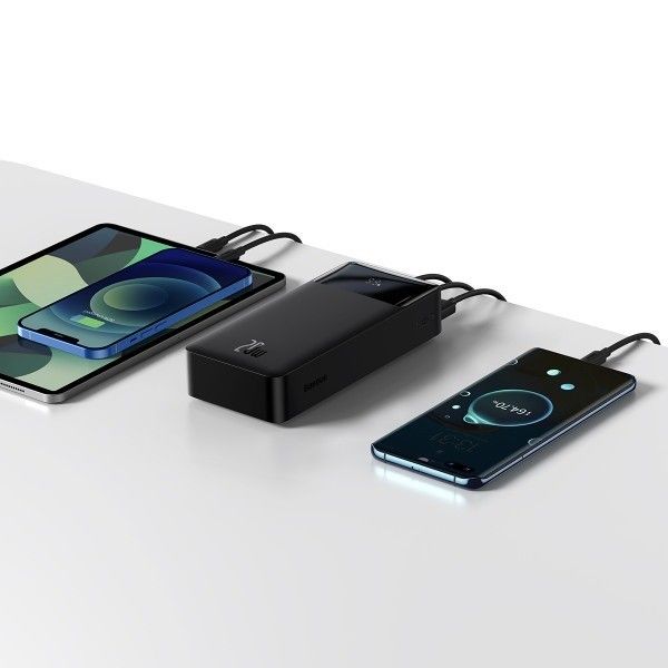 Baseus Digital display 30000 mAh на 20 W з LED-дисплеєм + кабель в комплекті Чорний