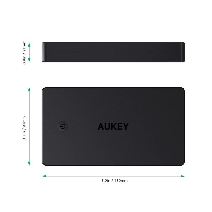 Aukey PB-N36 20000 mAh Чорний (19950421)