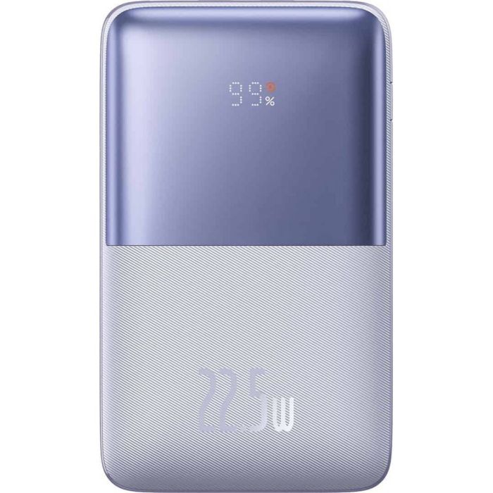 Baseus Bipow Pro + кабель USB to Type-C, 0.3 метра (3A, 20000 mAh, 22.5Вт, Type-C x 2 USB-A, QC 3.0) - Лавандовий