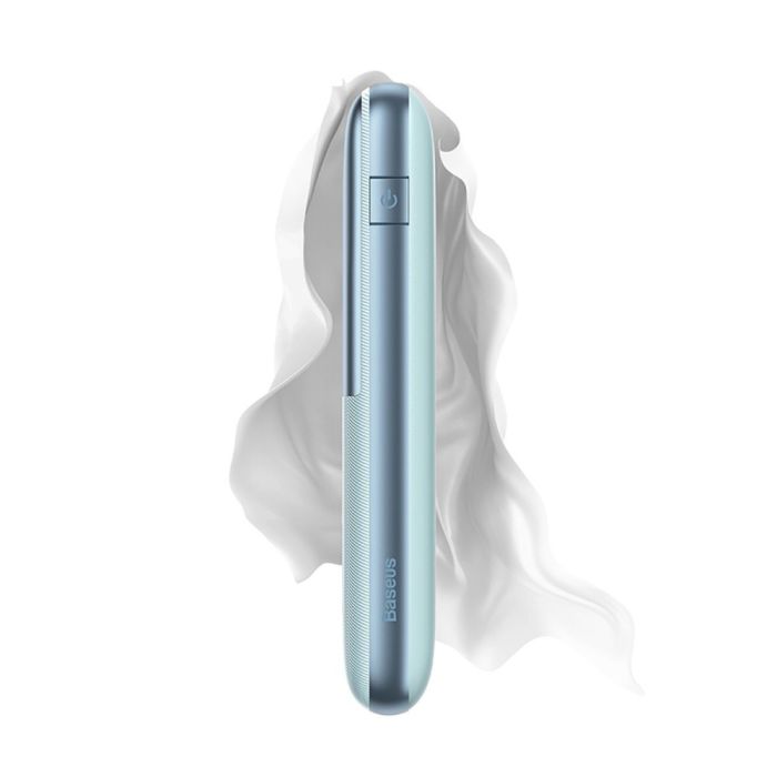 Baseus Bipow Pro + кабель USB для Type-C, 0.3 метра (3A, 20000 mAh, 22.5Вт, Type-C x 2 для USB-A, QC 3.0, швидка зарядка) - Блакитний