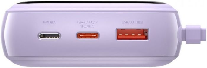 Baseus  Qpow Digital Display 20000 mAh 22.5W With Type-C Cable PPQD-I05 Purple