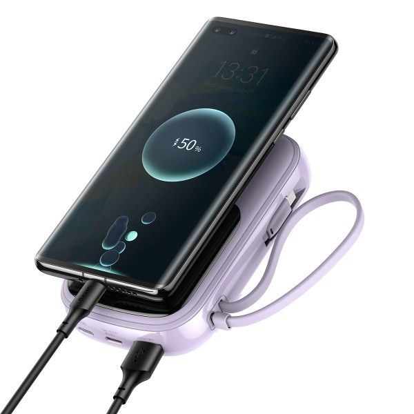 Baseus  Qpow Digital Display 20000 mAh 22.5W With Type-C Cable PPQD-I05 Purple