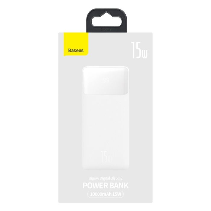 Baseus Bipow Digital Display (Overseas Edition) 10000 mAh 15W (PPBD050002) White