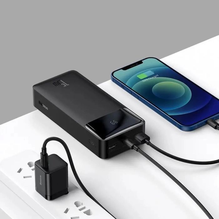 Baseus Bipow Digital 30000 mAh 15 Вт Чорний (PPDML-K01)