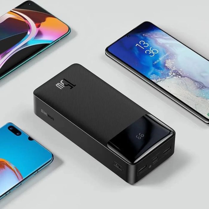 Baseus Bipow Digital 30000 mAh 15 Вт Чорний (PPDML-K01)