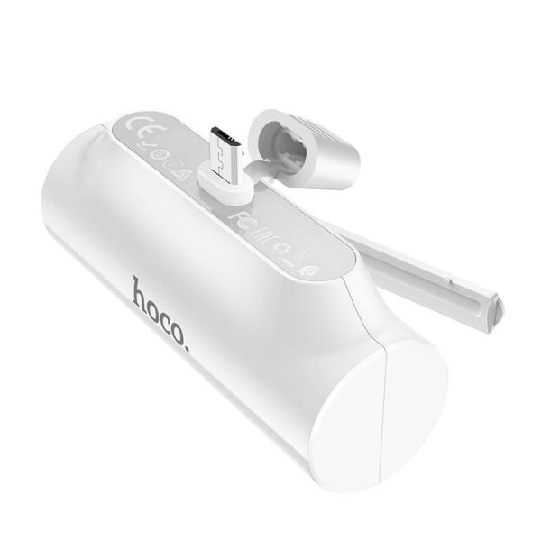Hoco 4000 mAh з виходом Micro-USB та підставкоюStraight with Micro USB holder. White