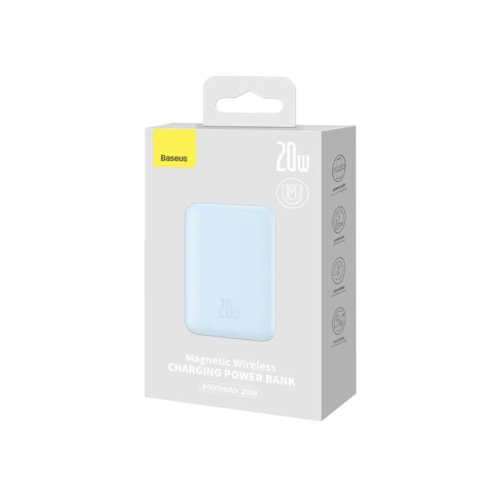 Baseus Magnetic 20W 10000 mAh для iPhone Блакитний