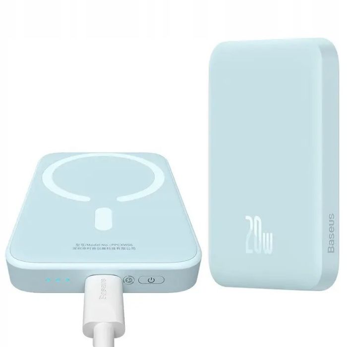 Baseus Magnetic 20W 6000 mAh для iPhone Блакитний