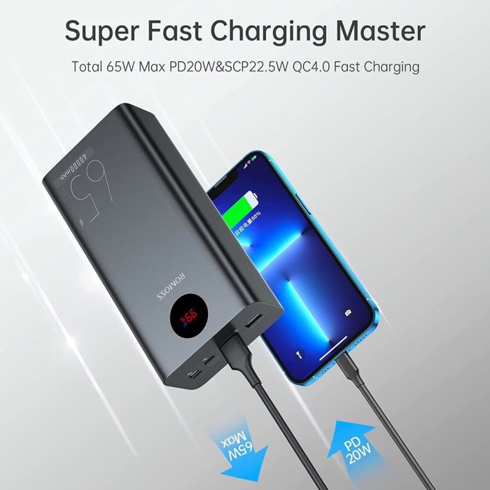 Romoss for notebook 40000 mah, 65W