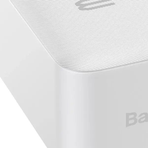Baseus Bipow Digital Display 30000 mAh на 15 W, LED-дисплей + кабель Білий
