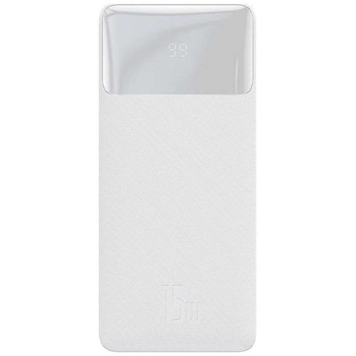 Baseus Bipow Digital Display 20000 mAh 15W білий (11751)