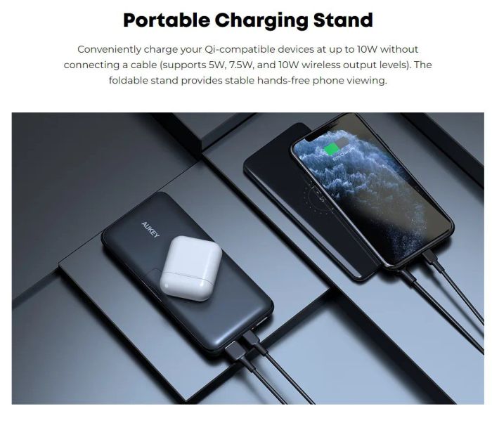 Aukey PBWL03 20000 mAh Wireless Qi, PD/QC 3.0