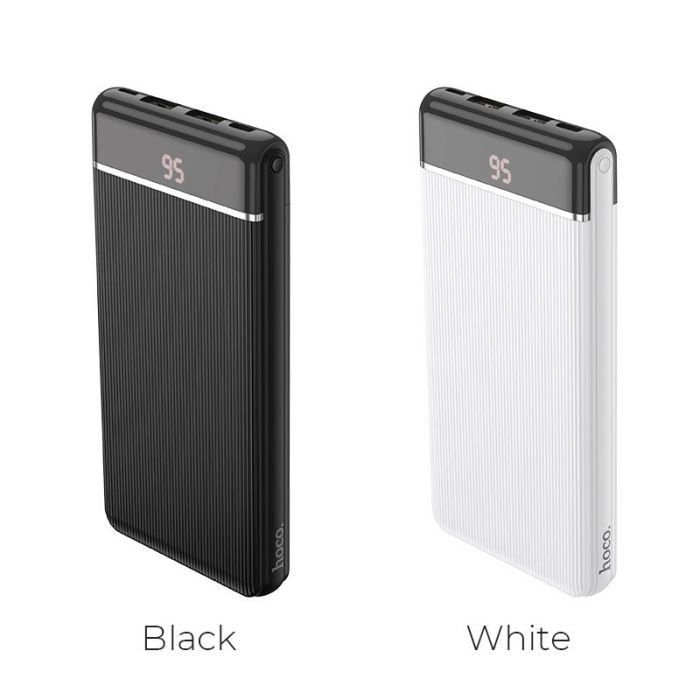 Hoco J59 Famous (10000 mAh, 2USB + Type-C + Micro-USB, 2A, LED дисплей) - Чорний