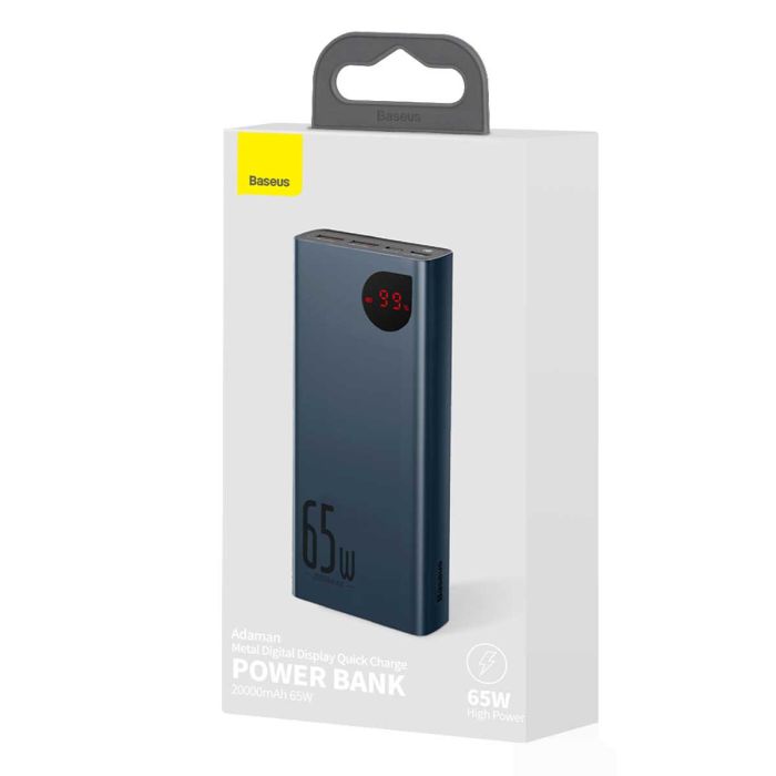 Baseus Adaman Metal Digital Display Quick Charge 65W на 20000 mAh (PPIMDA-D03) Dark Bue