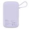 Baseus Qpow Pro Digital Display Fast Charge 20W з вбудованим кабелем Type-C на 10000 mAh (PPQD020105) Purple