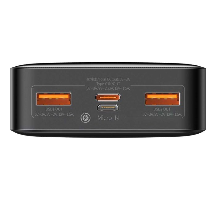 Baseus Bipow Digital Display 20W на 20000 mAh (PPDML-M01) Black