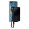 Baseus Qpow Pro Digital Display Fast Charge 20W з вбудованим кабелем Type-C на 10000 mAh (PPQD020101) Black