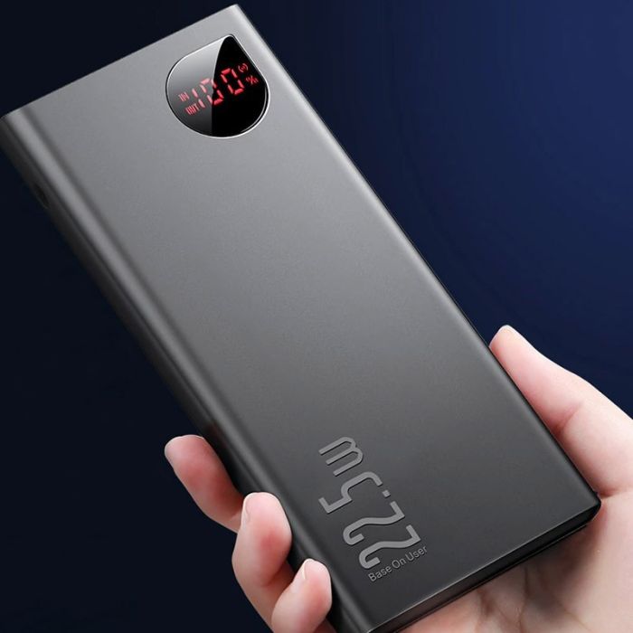 Baseus Adaman Metal Digital Display Quick Charge 10000 mAh 22.5W Black PPIMDAB0A
