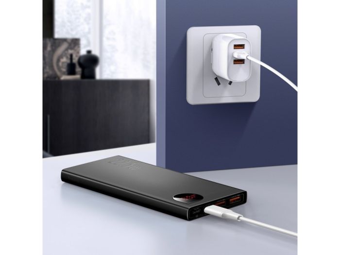 Baseus Adaman Metal Digital Display Quick Charge 10000 mAh 22.5W Black PPIMDAB0A