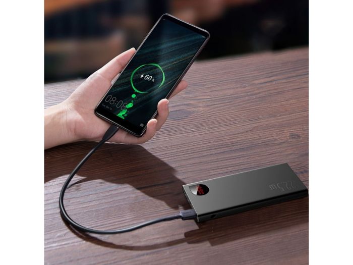 Baseus Adaman Metal Digital Display Quick Charge 10000 mAh 22.5W Black PPIMDAB0A