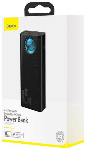 Baseus Amblight Digital Display Quick Charge 65W 30000 mAh Black (PPLG-A01)