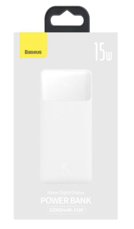 Baseus Bipow 10000 mAh, 2xUSB, USB-C, 15 W