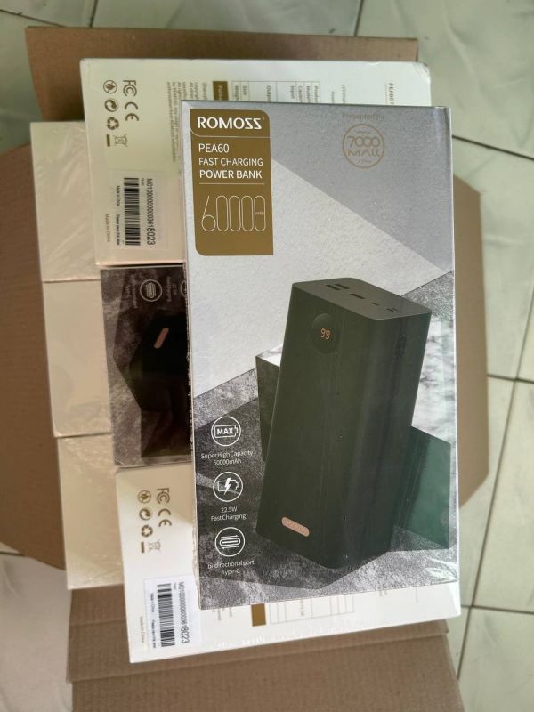 Romoss PEA60 60000 mAh (3USB+Type-C) з швидкою зарядкою 22.5W SCP QC3.0 PD3.0, чорний