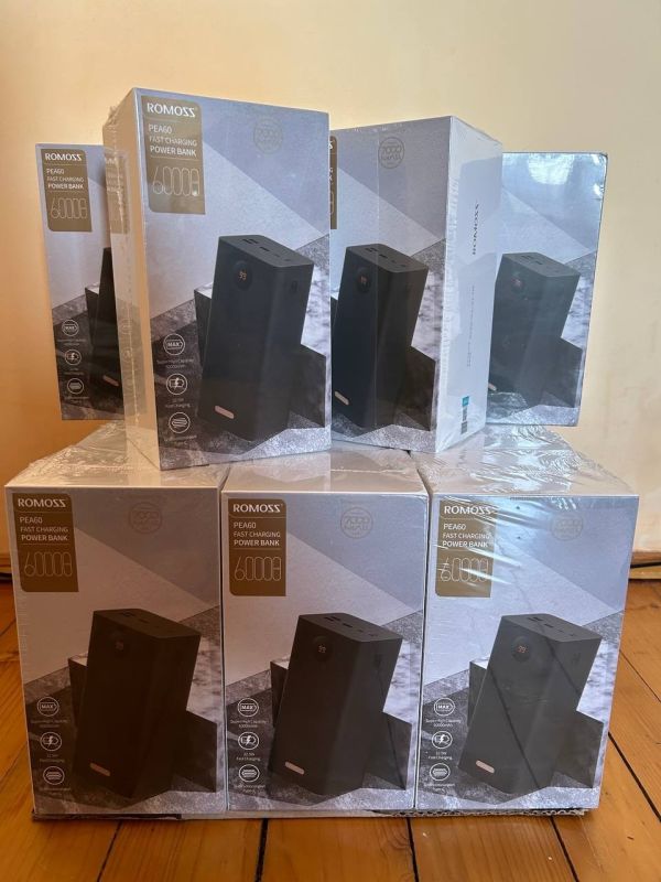 Romoss PEA60 60000 mAh (3USB+Type-C) з швидкою зарядкою 22.5W SCP QC3.0 PD3.0, чорний