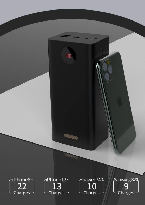 Romoss PEA60 60000 mAh (3USB+Type-C) з швидкою зарядкою 22.5W SCP QC3.0 PD3.0, чорний
