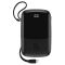 Baseus Q Pow 10000 mAh premium 15W 3A с технологией QC3.0+PD3.0 и iP кабелем карманная стильная Mini Black